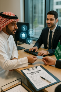 فتح حساب بنكي تجاري في السعودية